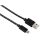 Hama micro USB - USB A 1m fekete szövet adatkábel