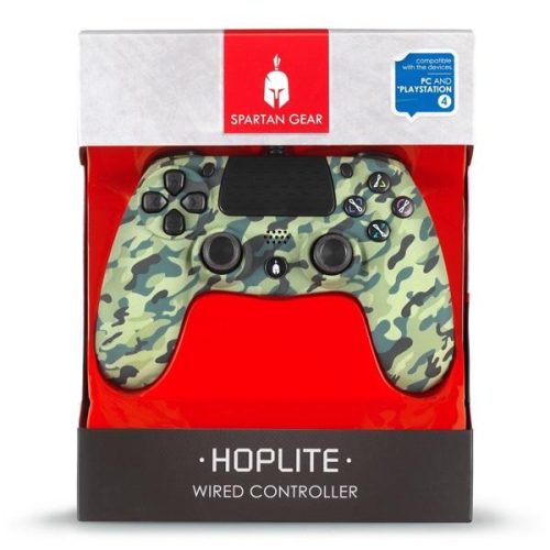 Spartan Gear - Hoplite PS4 vezetékes terepmintás zöld kontroller
