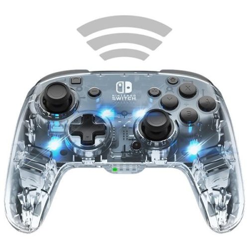 PDP Afterglow Wireless Deluxe+ Audio Nintendo Switch vezeték nélküli áttetsző kontroller