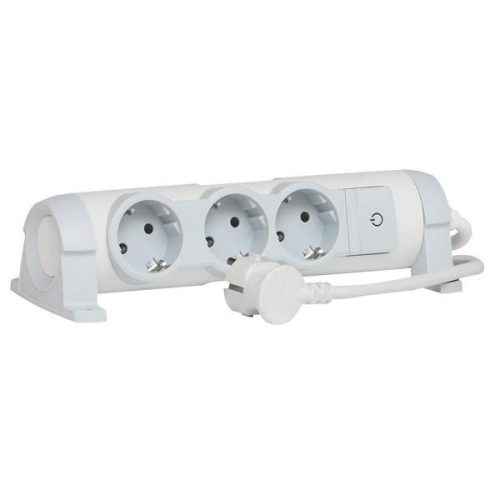 Legrand 694621 CON 1,5m vezetékkel fehér-szürke 3x2P+F elosztósor
