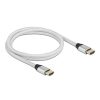 Delock 85366 1m Ultra nagy sebességű HDMI 48Gbps 8K 60Hz ezüst kábel