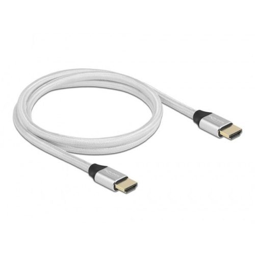 Delock 85366 1m Ultra nagy sebességű HDMI 48Gbps 8K 60Hz ezüst kábel