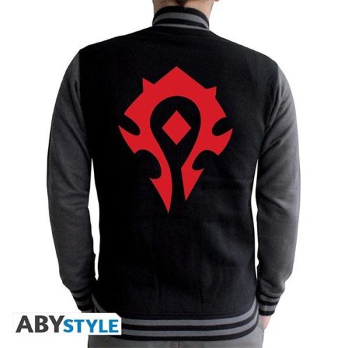 World of Warcraft "Horde" fekete/sötét szürke pulóver, M méret