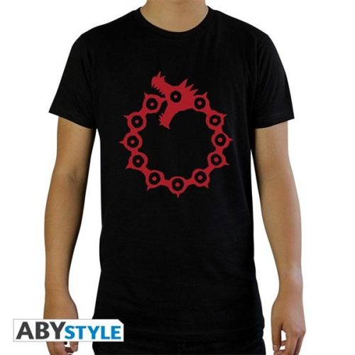 The Seven Deadly Sins "Emblems" fekete férfi póló, XXL méret