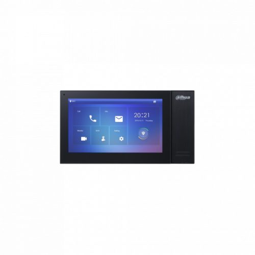 Dahua IP video kaputelefon - VTH2421FB-P (beltéri egység, 7" touch screen, 1024x600, SD, I/O, fekete, PoE)