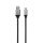 AVAX CB301G STEELY 1,5m 3A USB A-Type-C gyorstöltő sodorszálas acélszürke adat- és töltőkábel