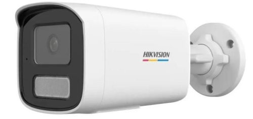 Hikvision 2 MP fix ColorVu IP csőkamera; IR/láthatófény; beépített mikrofon