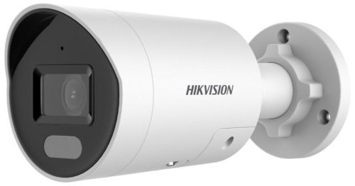 Hikvision 4 MP WDR fix ColorVu AcuSense IP csőkamera; láthatófény; beépített mikrofon; fény- és hangriasztás