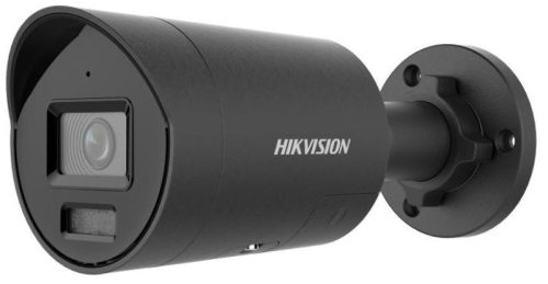 Hikvision 4 MP WDR fix ColorVu IP csőkamera; IR/láthatófény; beépített mikrofon; fény- és hangriasztás; fekete