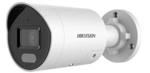 Hikvision 8 MP WDR fix ColorVu IP csőkamera; IR/láthatófény; beépített mikrofon; fény- és hangriasztás
