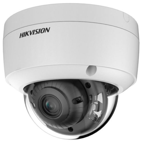 Hikvision 4 MP WDR fix ColorVu AcuSense IP dómkamera; láthatófény; hang I/O; riasztás I/O; mikrofon
