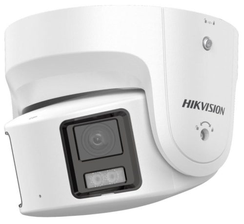 Hikvision 8 MP fix ColorVu AcuSense IP panoráma turret kamera; láthatófény; fény- és hangriasztás