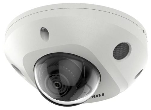 Hikvision 2 MP WDR fix EXIR IP mini dómkamera; hang I/O és mikrofon; riasztás I/O