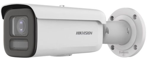 Hikvision 6 MP ColorVu AcuSense WDR motoros IP csőkamera; láthatófény; hang I/O; riasztás I/O