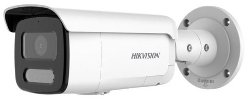Hikvision 4 MP WDR fix ColorVu AcuSense IP csőkamera; láthatófény; fény- és hangriasztás