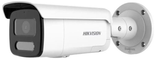 Hikvision 6 MP WDR fix ColorVu IP csőkamera; IR/láthatófény; fény- és hangriasztás; beépített mikrofon