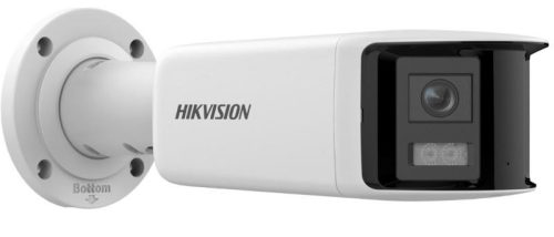 Hikvision 6 MP ColorVu AcuSense fix IP panoráma csőkamera; mikrofon; fény/hangriasztás; hang I/O; riasztás I/O