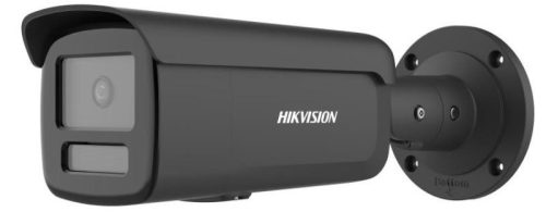Hikvision 8 MP WDR fix ColorVu IP csőkamera; IR/láthatófény; fekete
