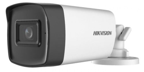 Hikvision 5 MP THD fix EXIR csőkamera; OSD menüvel; TVI/AHD/CVI/CVBS kimenet; beépített mikrofon; koax audio