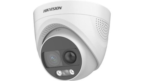 Hikvision 8 MP ColorVu THD WDR fix turret kamera; villogó fény és hang riasztás; PIR