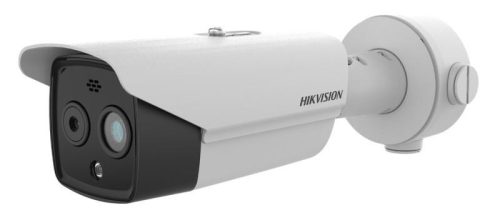 Hikvision HeatPro IP hő- (256x192) 50°x37° és láthatófény (4 MP) kamera;-20°C-150°C; villogó fény/hangriasztás