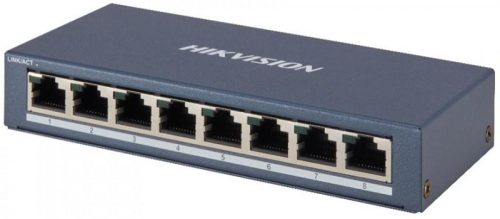 Hikvision 8 portos Gbit switch; nem menedzselhető