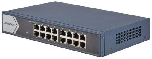 Hikvision 16 portos Gbit switch; nem menedzselhető