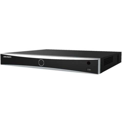 Hikvision 8 csatornás AcuSense PoE NVR; 80/160 Mbps be-/kimeneti sávszélesség
