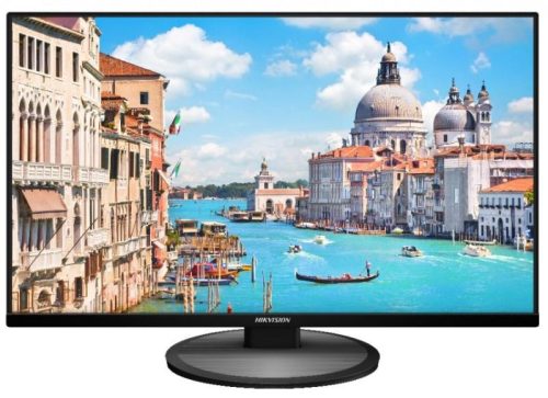 Hikvision 27" LED monitor; 178° betekintési szög; UHD felbontás; 24/7 működés; HDMI, VGA, DP