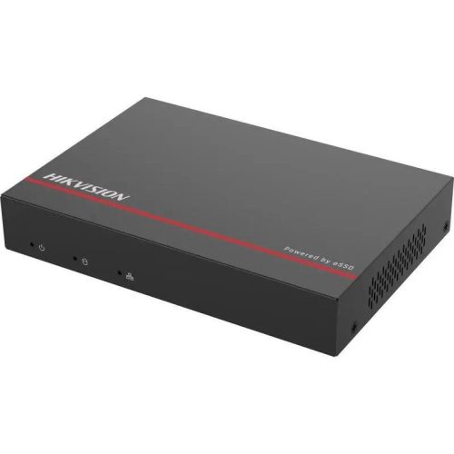 Hikvision 4 csatornás PoE NVR; 40/60 Mbps be-/kimeneti sávszélesség; 1TB eSSD
