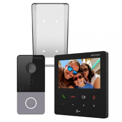 Egylakásos IP video-kaputelefon szett; DS-KV6113-PE1(C)+DS-KH6110-WE1+DS-KABV6113-RS+2 db tápegység