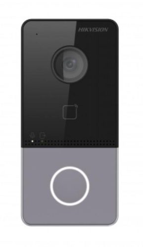 Hikvision Egylakásos IP video-kaputelefon kültéri egység; kártyaolvasóval; IR-megvilágítás; PoE