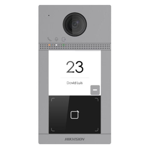 Hikvision Egylakásos IP video-kaputelefon kültéri egység; kártyaolvasóval; IR-megvilágítás; WiFi; 12 VDC/PoE