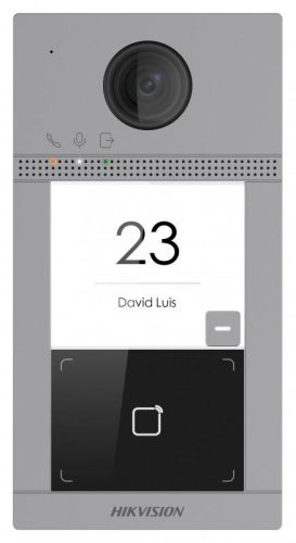 Hikvision Egylakásos IP video-kaputelefon kültéri egység; kártyaolvasóval; IR-megvilágítás; WiFi; 12 VDC/PoE