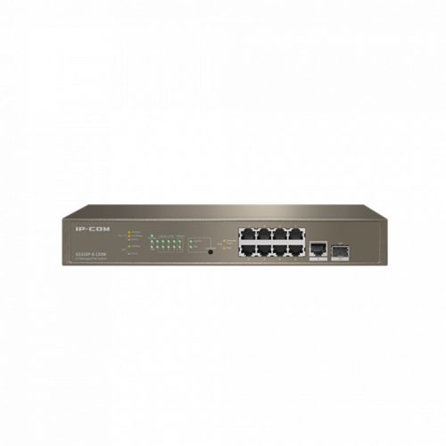 IP-COM Switch Vezérelhető PoE - G5310P-8-150W (L3; 9x1Gbps + 1xSFP port; 8 af/at PoE+ port; 130W; rack-mount)