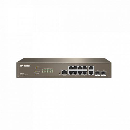 IP-COM Switch Vezérelhető - G5312F (10x1Gbps; 2x SFP; 1x console port; L3)