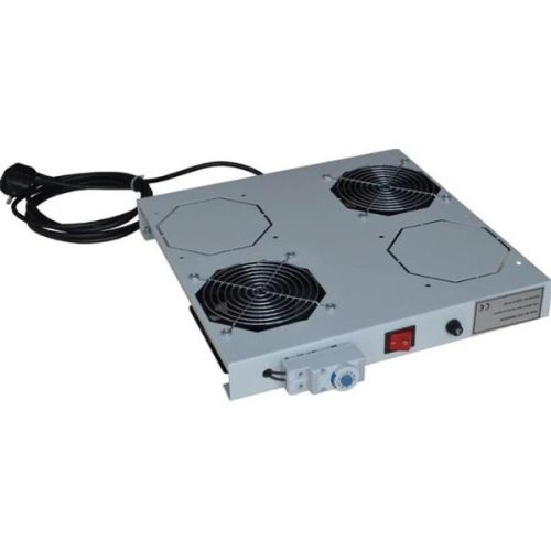 Legrand Rackszekrény ventilátor 19"- 2 ventilátor,termosztát, 160m3/óra,Fekete (19" álló Evoline/Estap rackszekrényhez)