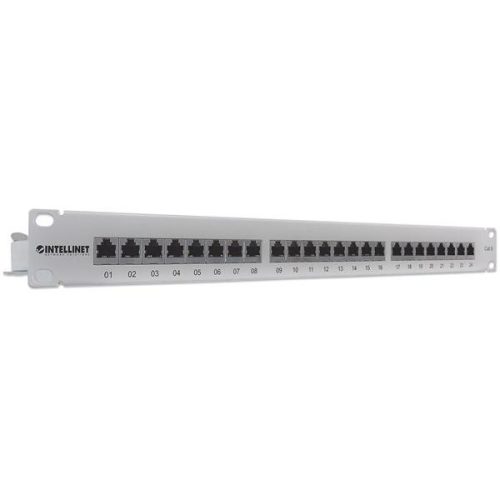 Manhattan Patch panel - CAT6 FTP árnyékolt patch panel, 24 portos, 1U, Szürke