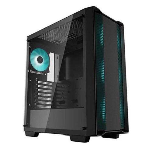 DeepCool Számítógépház - CC560 (fekete, ablakos, 4x12cm ventilátor, Mini-ITX / Micro-ATX / ATX, 1xUSB3.0, 1xUSB2.0)