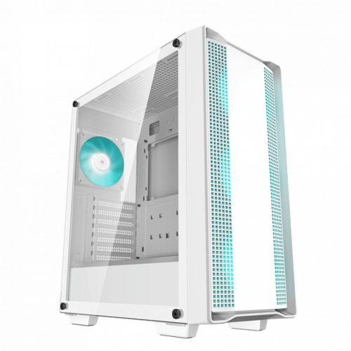 DeepCool Számítógépház - CC560 WHITE V2 (fehér, ablakos, 4x12cm venti, Mini-ITX / Micro-ATX / ATX, 1xUSB3.0, 1xUSB2.0)