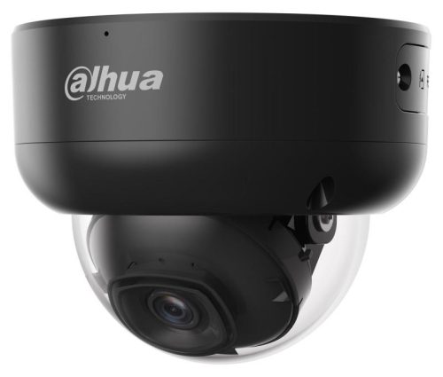 Dahua 5 MP WizSense WDR fix IR IP dómkamera; SMD4.0; mikrofon; hang I/O; riasztás I/O; fekete