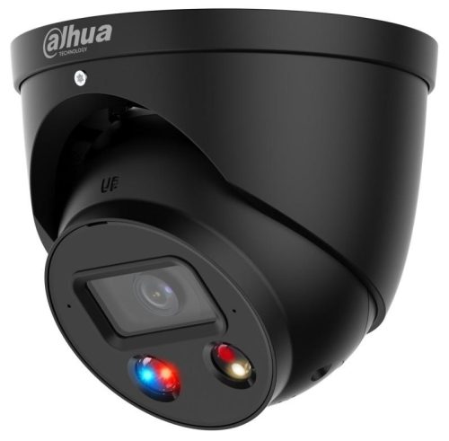 Dahua 8 MP WizSense Full-color WDR fix IR/láthatófény IP dómkamera; SMD4.0; fény- és hangriasztás; fekete