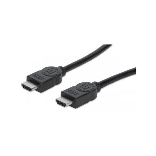 Manhattan Kábel - HDMI to HDMI (Ethernet HEC, ARC, 3D, 4K, Shielded, 2m, Fekete)