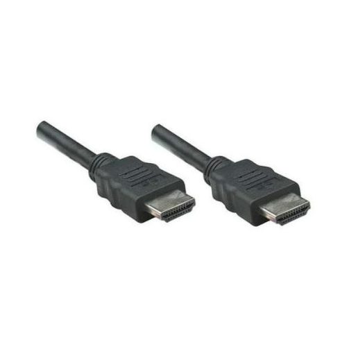 Manhattan Kábel - HDMI to HDMI (Ethernet HEC, ARC, 3D, 4K, Shielded, 5m, Fekete)