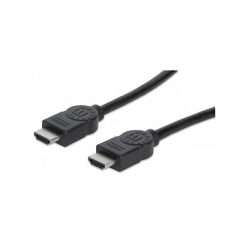 Manhattan Kábel - HDMI to HDMI (Ethernet HEC, ARC, 3D, 4K, Shielded, 15m, Fekete)