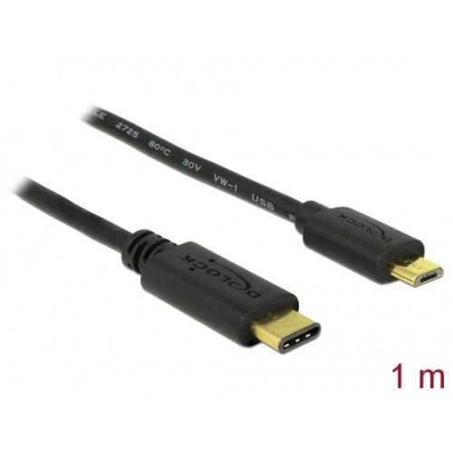 Delock Kábel - 83602 (USB-C -> USB Micro-B, apa/apa, 1m)