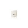Equip Keystone Süllyeszthető csatlakozó aljzat - 125722 (2 port, Cat5e, STP, 80x80mm, fehér) 5db/csomag