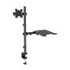 Manhattan asztali állvány - 1db monitor + 1 db laptop (min.VESA:75x75, 13"-32"-ig, 360° fordítás, 8kg, fekete)