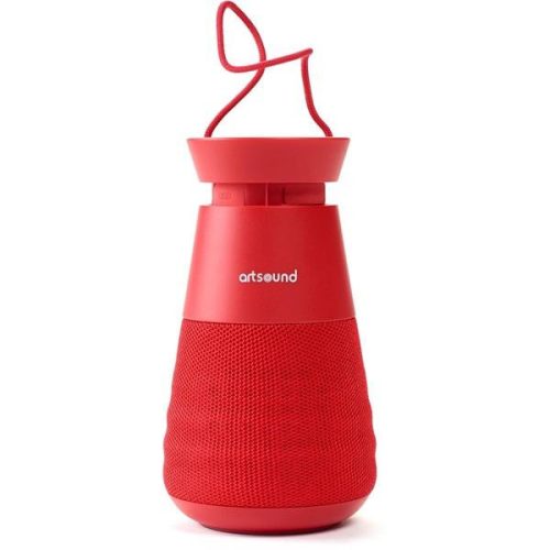 Artsound Lighthouse hordozható Bluetooth piros hangszóró és kemping lámpa