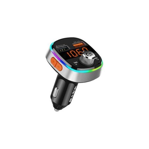 S-Link FM Transmitter - SL-BT235 Rainbow Bluetooth (BT5.0; Dual USB, 3A USB gyorstöltő, RGB)